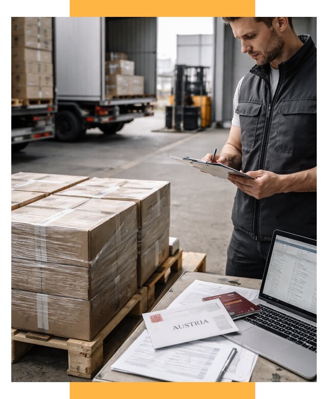 Доставка в Австрию от 67516 р. Логистика и экспорт СетСервис-Жвс